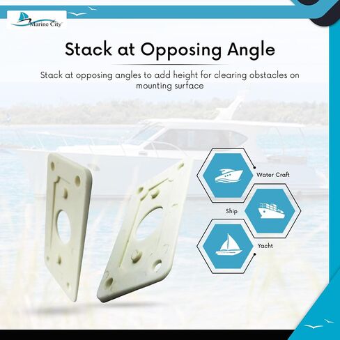 MARINE CITY Marine Antenna Mount Shim Kit Plastic Shim for Sloping Deck-1 pc Short Taper & 1 pc Long Taper in Saudi Arabia