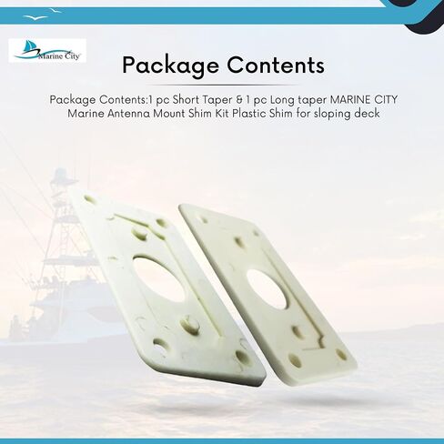 MARINE CITY Marine Antenna Mount Shim Kit Plastic Shim for Sloping Deck-1 pc Short Taper & 1 pc Long Taper in Saudi Arabia