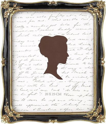 إطار صورة عتيق مقاس 8 × 10 بوصة من AELS، إطارات صور عتيقة فاخرة وأنيقة مع واجهة زجاجية، عرض للصور، تعليق على الحائط على سطح الطاولة، أفكار للهدايا، أسود in Kuwait