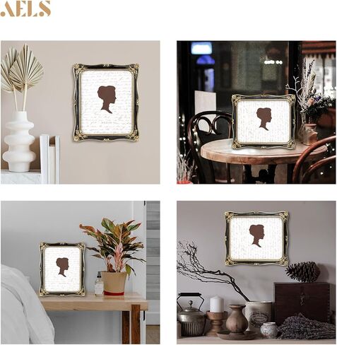 إطار صورة عتيق مقاس 8 × 10 بوصة من AELS، إطارات صور عتيقة فاخرة وأنيقة مع واجهة زجاجية، عرض للصور، تعليق على الحائط على سطح الطاولة، أفكار للهدايا، أسود in Kuwait