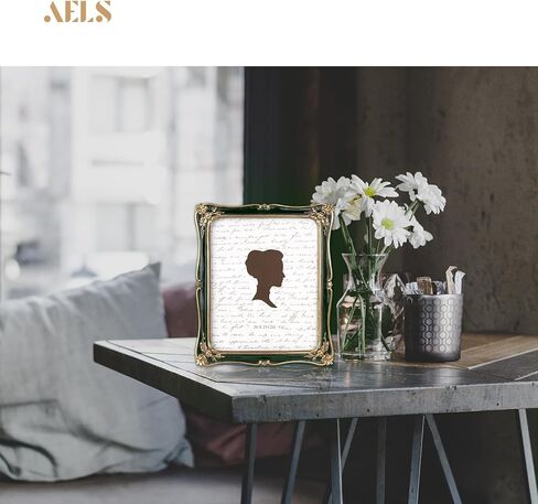 إطار صورة عتيق مقاس 8 × 10 بوصة من AELS، إطارات صور عتيقة فاخرة وأنيقة مع واجهة زجاجية، عرض للصور، تعليق على الحائط على سطح الطاولة، أفكار للهدايا، أسود in Kuwait