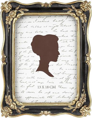 AELS 8x10 Inch Vintage Picture Frame, Elegant Luxury Antique Photo Frames with Glass Front, Photo Display, Tabletop Wall Hanging, Gift Ideas, Black in Saudi Arabia