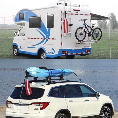 علم سفر آمن لزوارق الكاياك SUP، علم مقطورة تحذير مع حزام in Kuwait