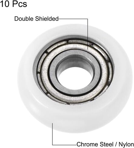 uxcell 625ZZ Ball Bearing Guide Pulley Roller Round Wheel 5x23x7mm Double Metal Shielded (GCr15) Chrome Steel Bearings 10pcs in Saudi Arabia