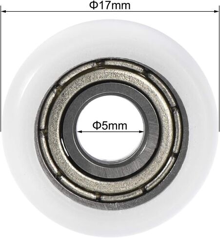 uxcell 625ZZ Ball Bearing Guide Pulley Roller Round Wheel 5x23x7mm Double Metal Shielded (GCr15) Chrome Steel Bearings 10pcs in Saudi Arabia