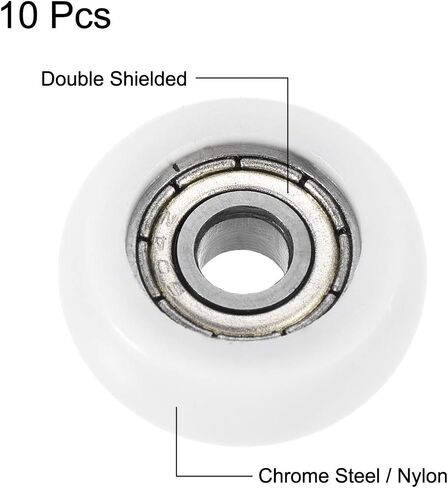 uxcell 625ZZ Ball Bearing Guide Pulley Roller Round Wheel 5x23x7mm Double Metal Shielded (GCr15) Chrome Steel Bearings 10pcs in Saudi Arabia