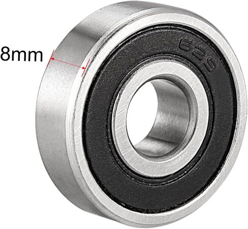 uxcell 629-2RS Ball Bearing 9mm x 26mm x 8mm Double Sealed 180029 Deep Groove Bearings, Carbon Steel (Pack of 4) in Saudi Arabia