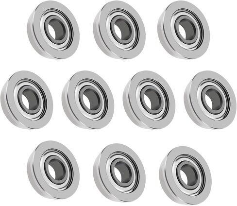 F695ZZ محمل كروي ذو حواف، CLAHJQX 10 قطع 5 مم × 13 مم × 4 مم محامل كروية ذات أخدود عميق درع مزدوج، محمل من الصلب الكربوني الفضي in Kuwait