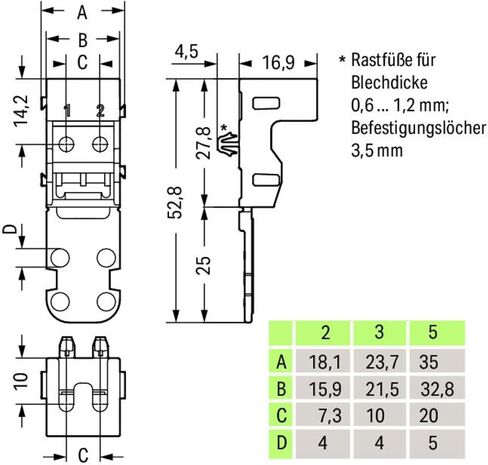 221-512 | حامل التركيب من سلسلة WAGO 221 (24-12 AWG) | 2- موصل | مع قدم تثبيت إضافية للتركيب الأفقي | أبيض | [صندوق مكون من 10 قطع] in Saudi Arabia