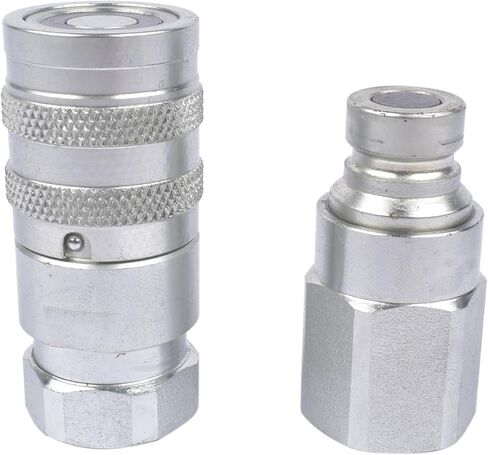 GELUOXI 1/4" NPT Flat Face Hydraulic Quick Connect Coupler Set w/Dust Caps 800801001, FF-HPG-04-04N-NPT in Saudi Arabia
