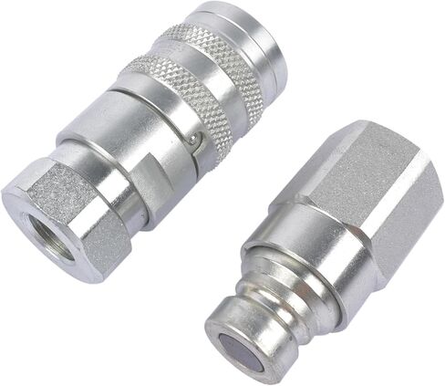 GELUOXI 1/4" NPT Flat Face Hydraulic Quick Connect Coupler Set w/Dust Caps 800801001, FF-HPG-04-04N-NPT in Saudi Arabia