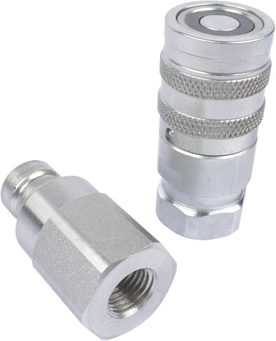 GELUOXI 1/4" NPT Flat Face Hydraulic Quick Connect Coupler Set w/Dust Caps 800801001, FF-HPG-04-04N-NPT in Saudi Arabia