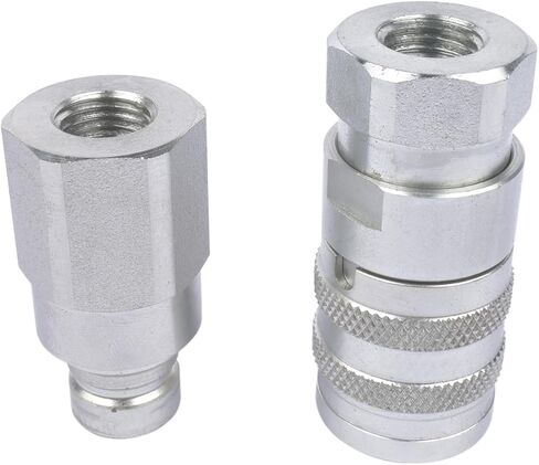 GELUOXI 1/4" NPT Flat Face Hydraulic Quick Connect Coupler Set w/Dust Caps 800801001, FF-HPG-04-04N-NPT in Saudi Arabia