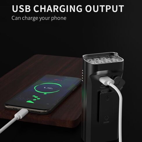 أضواء الدراجة الأمامية والخلفية لركوب الليل، 5200 مللي أمبير USB قابلة للشحن 8 مصابيح LED للدراجة، مقاومة للماء IPX5، ميزة (KX8-D) in Kuwait