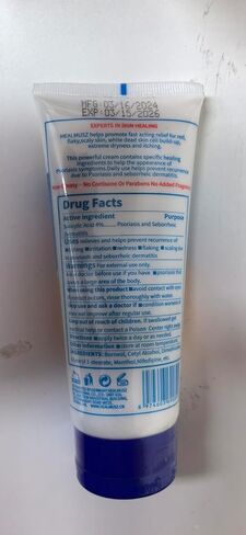 كريم الصدفية - أقصى قوة 4% كريم تخفيف الصدفية بحمض الساليسيليك، كريم التهاب الجلد الدهني، الطفح الجلدي، مضاد للحكة، الاحمرار، التقشر، التقشر، تخفيف سريع المفعول للتهيج - 3.4 أونصة in Kuwait