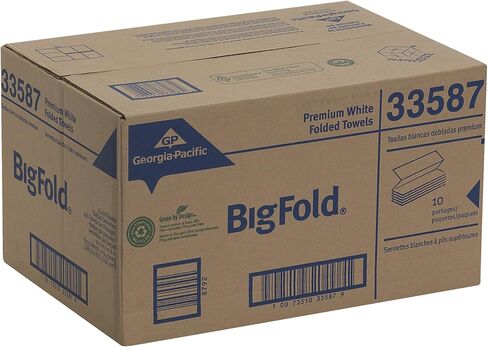Pacific Blue Ultra Big Z-Fold Paper Towels by GP PRO (Georgia-Pacific), White, 20887, 220 Paper Towels Per Pack, 10 Packs Per Case (2200 Total), 10.20" x 10.80 in Saudi Arabia