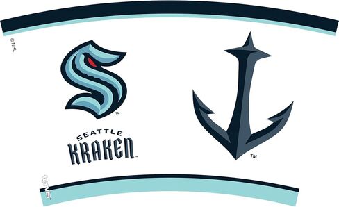 كوب Tervis مصنوع في الولايات المتحدة الأمريكية بجدار مزدوج NHL Seattle Kraken معزول من البلاستيك يحافظ على المشروبات باردة وساخنة، 16oz، تقليد in Saudi Arabia