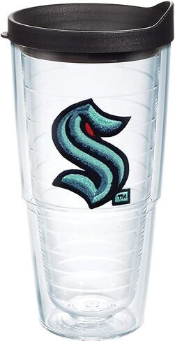 Tervis Made in USA Double Walled NHL Seattle Kraken Insulated Plastic Tumbler Cup Keeps Drinks Cold & Hot, 16oz, Tradition in Saudi Arabia