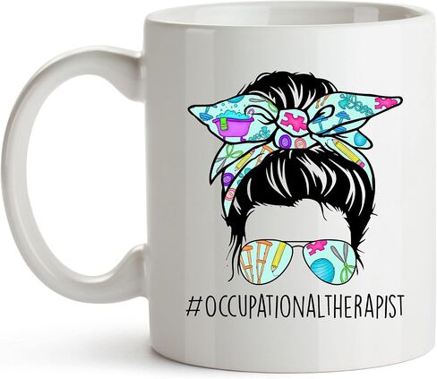 YouNique Designs Occupational Therapist Mug, 11 Ounces, Occupational Therapy Coffee Mug, OT Cup, OT Therapist, Occupational Therapy Cup, Occupational Therapy Mug (Black Handle) in Saudi Arabia