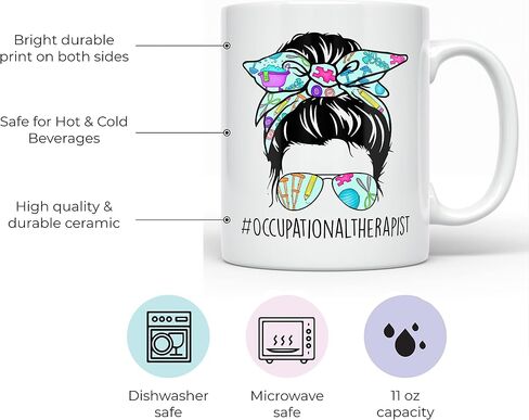 YouNique Designs Occupational Therapist Mug, 11 Ounces, Occupational Therapy Coffee Mug, OT Cup, OT Therapist, Occupational Therapy Cup, Occupational Therapy Mug (Black Handle) in Saudi Arabia