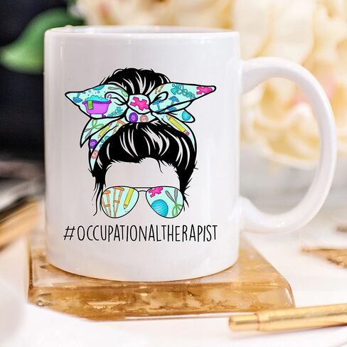 YouNique Designs Occupational Therapist Mug, 11 Ounces, Occupational Therapy Coffee Mug, OT Cup, OT Therapist, Occupational Therapy Cup, Occupational Therapy Mug (Black Handle) in Saudi Arabia
