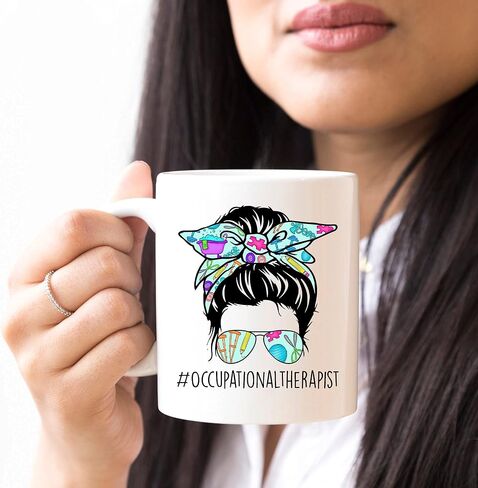 YouNique Designs Occupational Therapist Mug, 11 Ounces, Occupational Therapy Coffee Mug, OT Cup, OT Therapist, Occupational Therapy Cup, Occupational Therapy Mug (Black Handle) in Saudi Arabia