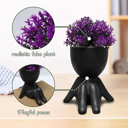 Zerzsy Fake Plants Artificial Succulents Plants for Room Bathroom Home Office Desk Cute Fake Plant Bathroom Decoration - Set of 1 in Saudi Arabia