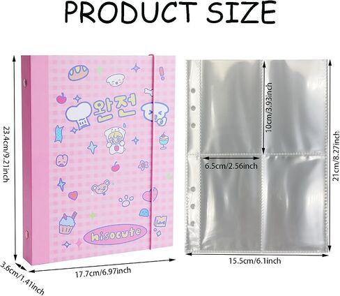 A5 Binder Photocard Album with 25Pcs Inner Pages 3 Inch Photo Album Sleeves Kpop Photocard Holder Photocard Collect Book for Photos Pictures Cards Storage Black White in Saudi Arabia