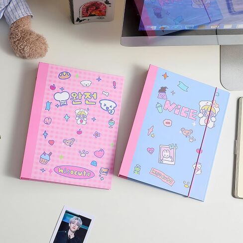 A5 Binder Photocard Album with 25Pcs Inner Pages 3 Inch Photo Album Sleeves Kpop Photocard Holder Photocard Collect Book for Photos Pictures Cards Storage Black White in Saudi Arabia