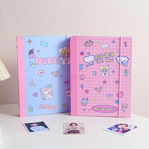 A5 Binder Photocard Album with 25Pcs Inner Pages 3 Inch Photo Album Sleeves Kpop Photocard Holder Photocard Collect Book for Photos Pictures Cards Storage Black White in Saudi Arabia