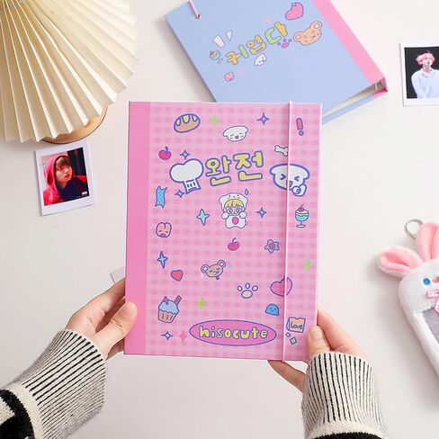 A5 Binder Photocard Album with 25Pcs Inner Pages 3 Inch Photo Album Sleeves Kpop Photocard Holder Photocard Collect Book for Photos Pictures Cards Storage Black White in Saudi Arabia