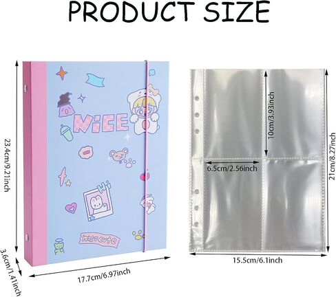 A5 Binder Photocard Album with 25Pcs Inner Pages 3 Inch Photo Album Sleeves Kpop Photocard Holder Photocard Collect Book for Photos Pictures Cards Storage Black White in Saudi Arabia