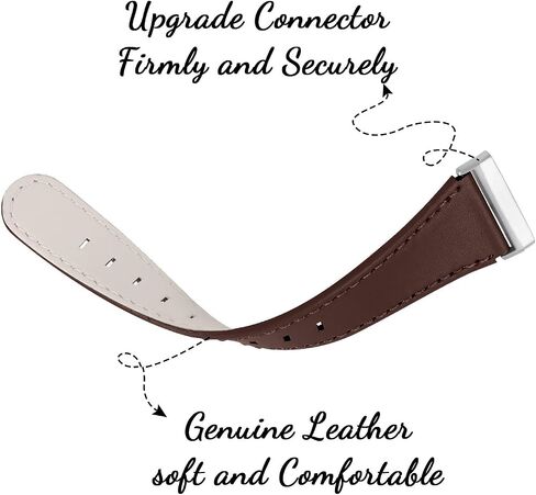 JOYOZY Premium Genuine Leather Bands Compatible with Fitbit Sense&Fitbit Versa 3 Smart Watch,Professional and Classic Wristband Strap Replacement for Women Men in Saudi Arabia