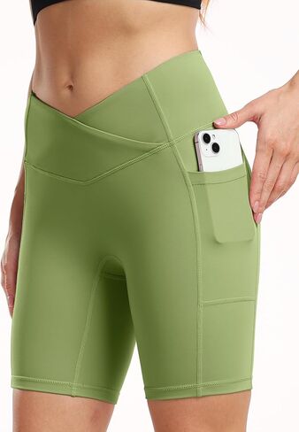 شورت CADMUS لراكبي الدراجات النارية بملمس عاري مقاس 7 بوصات للتمرين في صالة الألعاب الرياضية واليوجا سباندكس، 1041، أسود ورمادي وأخضر، أصفر، XL in Kuwait