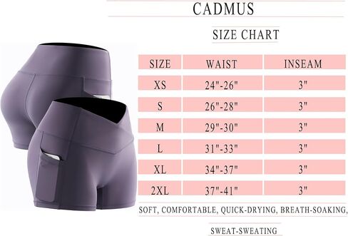 CADMUS Women's Gym Shorts Naked Feeling 3'' Workout Running Spandex Booty Shorts, 1038, Thistle & lavender & Turquoise,M in Kuwait