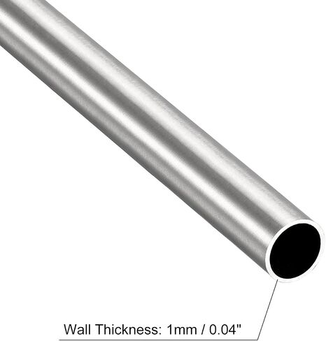 uxcell 304 Stainless Steel Tube, OD 11mm x 1mm Wall Thick 200mm Length Capillary Metal Tubing for Industry Machinery in Saudi Arabia