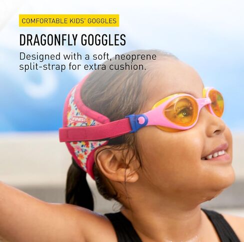 نظارات FINIS Dragonfly - نظارات سباحة تحت الماء للأطفال - حماية من الأشعة فوق البنفسجية - مضادة للضباب - نظارات سباحة للأطفال من سن 3 إلى 8 سنوات - قوة الزهرة in Kuwait