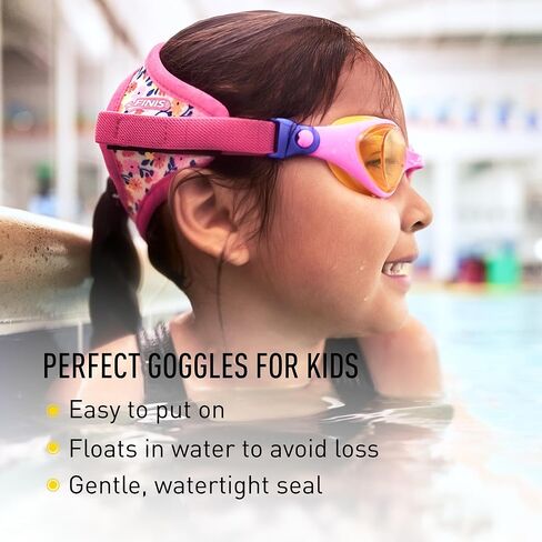 نظارات FINIS Dragonfly - نظارات سباحة تحت الماء للأطفال - حماية من الأشعة فوق البنفسجية - مضادة للضباب - نظارات سباحة للأطفال من سن 3 إلى 8 سنوات - قوة الزهرة in Kuwait