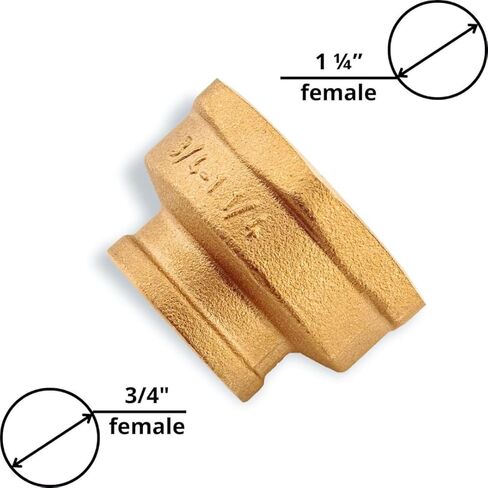 وصلة تخفيض 3/4 بوصة أنثى × 1 ¼ بوصة أنثى - أداة توصيل نحاسية 0,75 بوصة × 1¼ بوصة أنثى in Kuwait