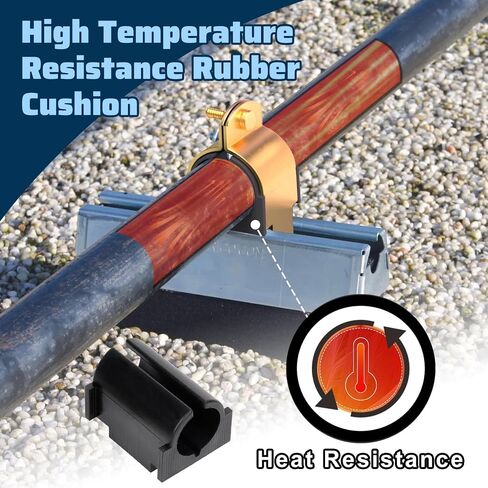 10 Pack Rubber Cushion Strut Clamp,Zinc-plated Pipe Strut Clamps for Mounting Copper Pipes,PEX Pipe,Gas Pipings,CVPC Tubing,High Temperature Resistance Mount Strut Clamp (1 Inch OD) in Saudi Arabia