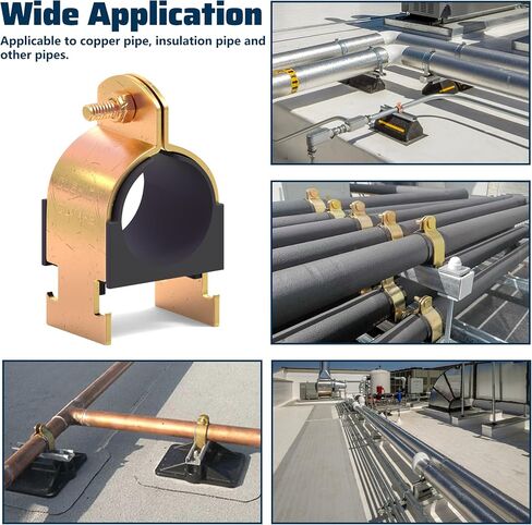 10 Pack Rubber Cushion Strut Clamp,Zinc-plated Pipe Strut Clamps for Mounting Copper Pipes,PEX Pipe,Gas Pipings,CVPC Tubing,High Temperature Resistance Mount Strut Clamp (1 Inch OD) in Saudi Arabia