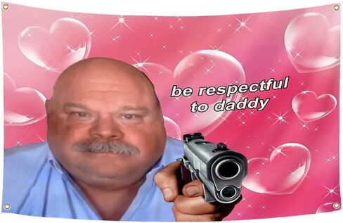 علم بيرترام المضحك يحترم الأب نسيج 3 × 5 قدم كلية غرفة النوم الرجال رجل الكهف فراط غرفة نوم آرت ديكو جدار العلم in Kuwait