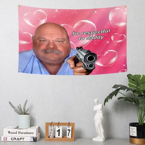 علم بيرترام المضحك يحترم الأب نسيج 3 × 5 قدم كلية غرفة النوم الرجال رجل الكهف فراط غرفة نوم آرت ديكو جدار العلم in Kuwait