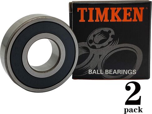 TIMKEN 6203-2RS 2 Pcs Double Rubber Seal Bearings 17x40x12mm, Pre-Lubricated and Stable Performance and Cost Effective, Deep Groove Ball Bearings. in Saudi Arabia