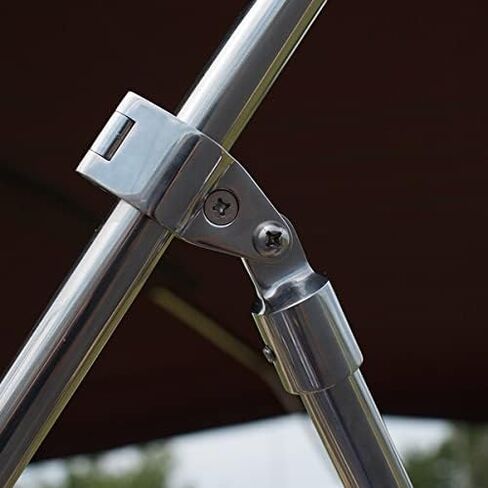 يانيو 4 عبوات 7/8 بوصة بيميني غطاء نهاية العين العلوي يناسب 7/8 بوصة O.D. أنابيب مستديرة، أجهزة بحرية من الفولاذ المقاوم للصدأ 316، تجهيزات علوية لمظلة القارب بيميني مع مفتاح سداسي على شكل حرف L in Kuwait