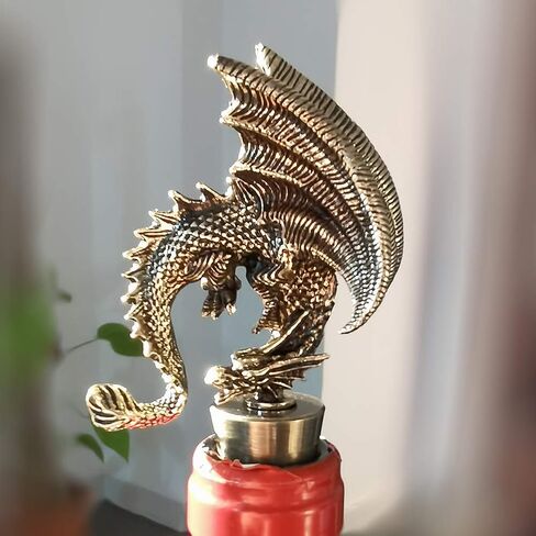 Dragon Wine Stoppers Gothic Metal Alloy Design Bottle Stopper for Dragon Gift Party Decorative in Saudi Arabia