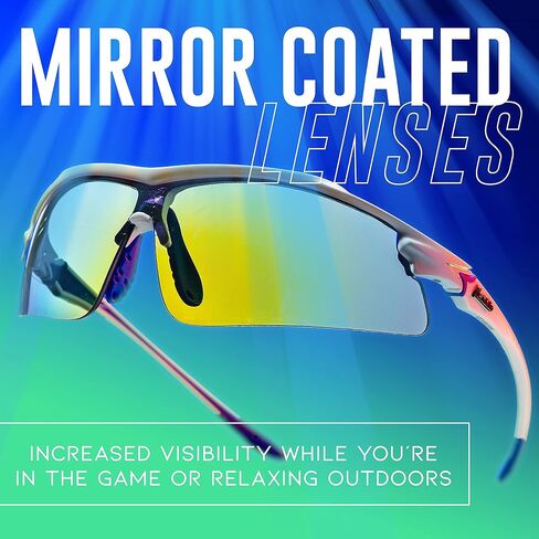 Franklin Sports Baseball + Softball Sunglasses - Men's + Women's Sports Sunglasses - Flip Up Shades + Non Flip Glasses in Saudi Arabia