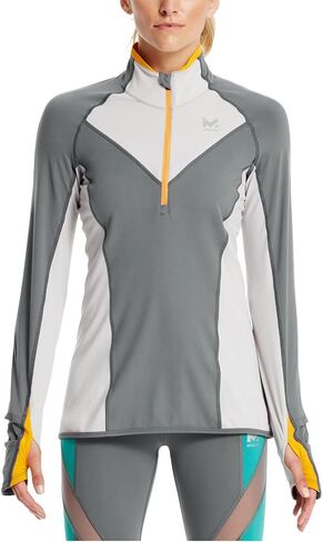 Mission Women's VaporActive Stamina Lightweight 1/4 Zip Long Sleeve Shirt, Quiet Shade/Lunar Rock, Medium in Kuwait