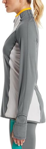 Mission Women's VaporActive Stamina Lightweight 1/4 Zip Long Sleeve Shirt, Quiet Shade/Lunar Rock, Medium in Kuwait