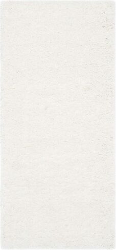 سجادة SAFAVIEH California Shag Collection - 2'3" x 5'، بيضاء، غير قابلة للتساقط وسهلة العناية، سميكة 2 بوصة مثالية للمناطق ذات حركة المرور العالية في المدخل، غرفة المعيشة، غرفة النوم (SG151-1010) in Saudi Arabia